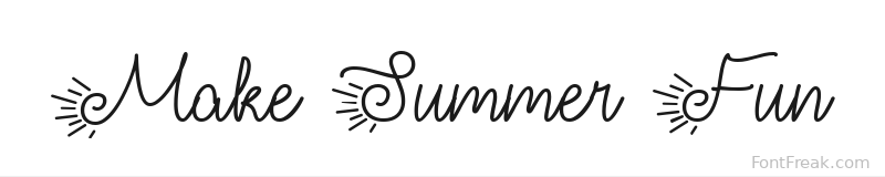 Make Summer Fun font preview