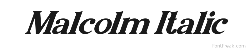 Malcolm Italic font preview