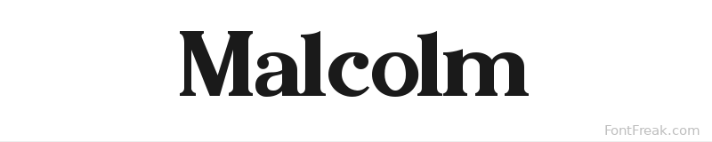Malcolm font preview