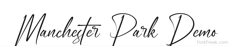 Manchester Park Demo font preview
