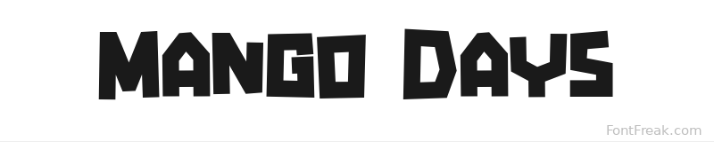 Mango Days font preview