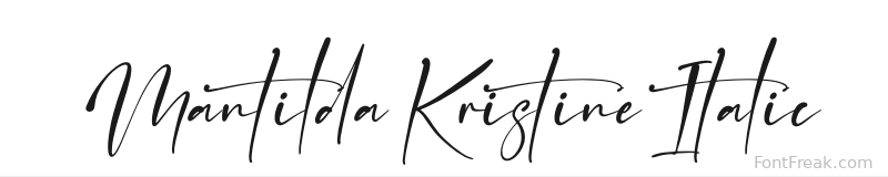 Mantilda Kristine Italic font preview