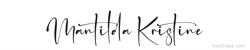 Mantilda Kristine font preview