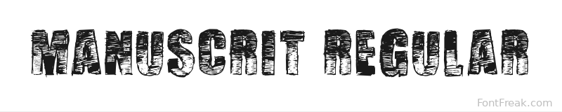Manuscrit Regular font preview