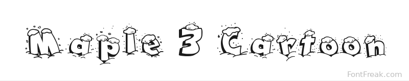 Maple 3 Cartoon font preview