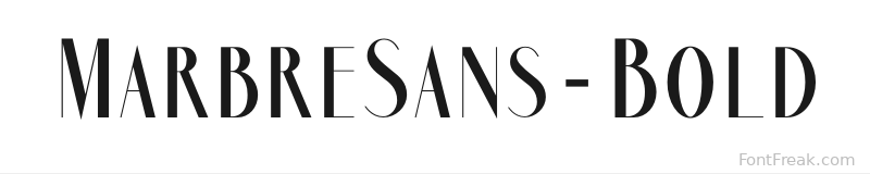 MarbreSans-Bold font preview