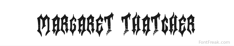 Margaret Thatcher font preview