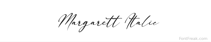 Margarett Italic font preview