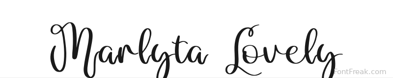 Marlyta Lovely font preview