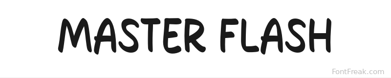Master Flash font preview