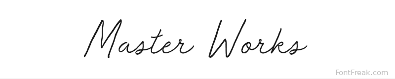 Master Works font preview