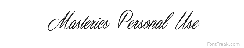 Masterics Personal Use font preview