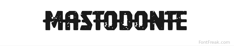 Mastodonte font preview