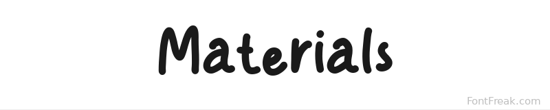 Materials font preview