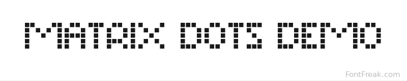 Matrix Dots Demo font preview