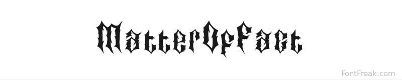 MatterOfFact font preview