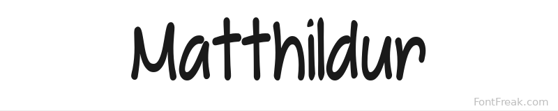 Matthildur font preview
