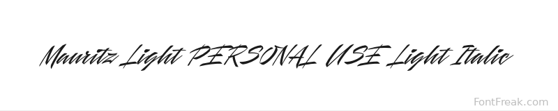 Mauritz Light PERSONAL USE Light Italic