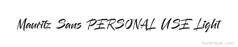 Mauritz Sans PERSONAL USE Light font preview