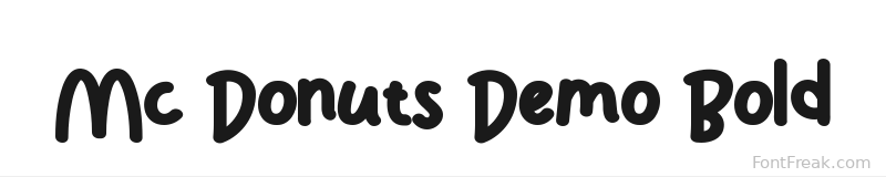 Mc Donuts Demo Bold font preview