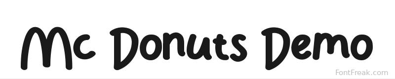 Mc Donuts Demo font preview