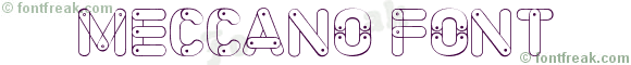 Meccano Font