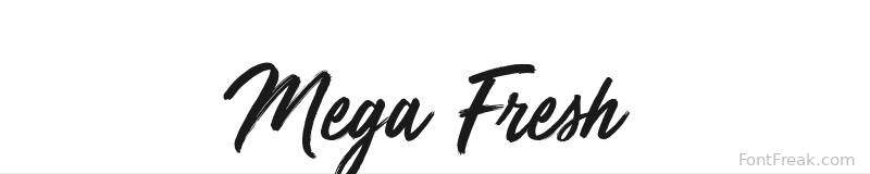 Mega Fresh font preview