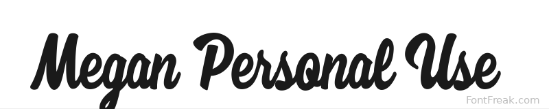 Megan Personal Use  font preview