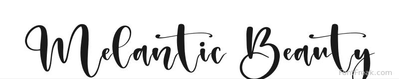 Melantic Beauty font preview