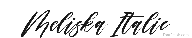 Meliska Italic font preview