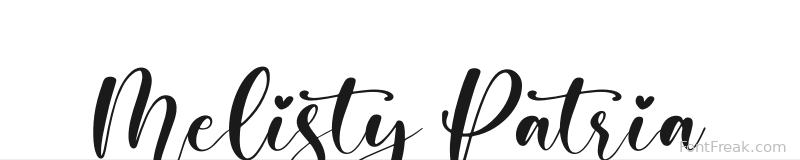 Melisty Patria font preview
