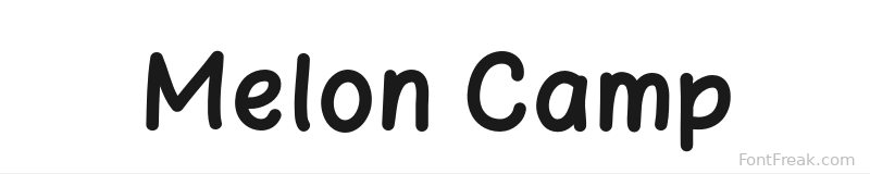 Melon Camp font preview