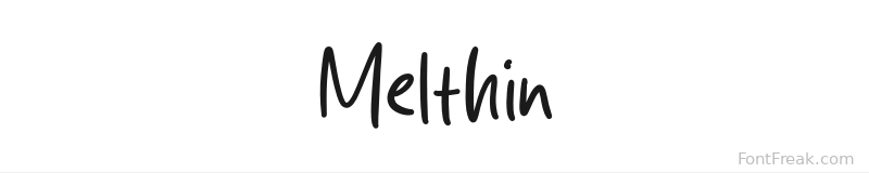 Melthin font preview