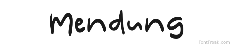 Mendung font preview