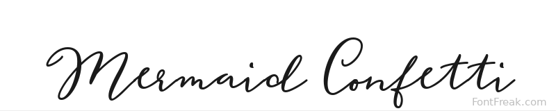 Mermaid Confetti font preview