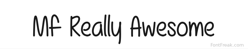 Mf Really Awesome font preview