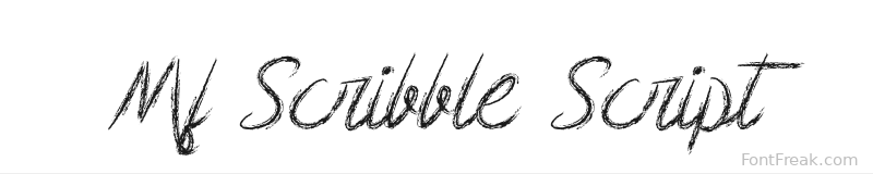 Mf Scribble Script font preview