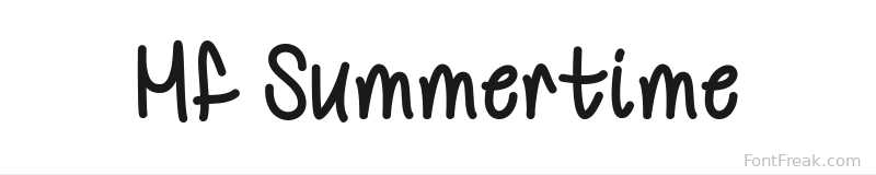 Mf Summertime font preview