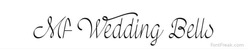 Mf Wedding Bells font preview