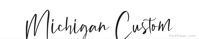 Michigan Custom font preview