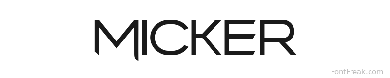 Micker font preview