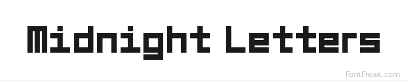 Midnight Letters font preview