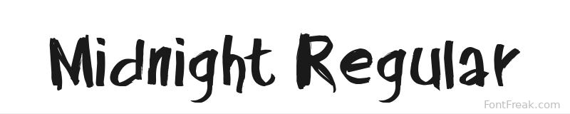 Midnight Regular font preview