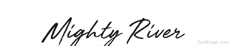Mighty River font preview