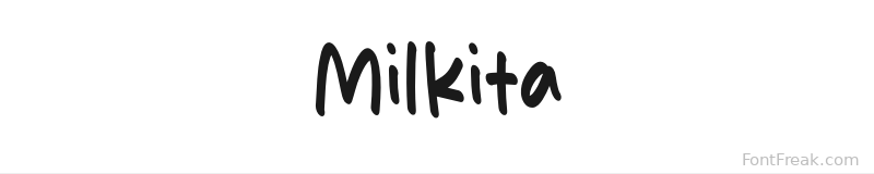 Milkita font preview