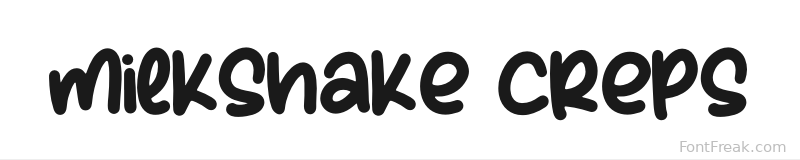 Milkshake Creps font preview