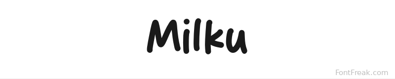 Milku font preview