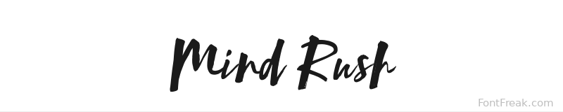 Mind Rush font preview