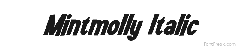 Mintmolly Italic font preview