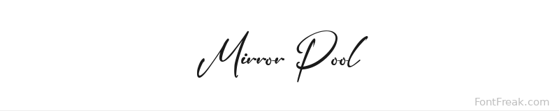 Mirror Pool font preview